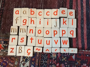 Lower case letters of children's toy